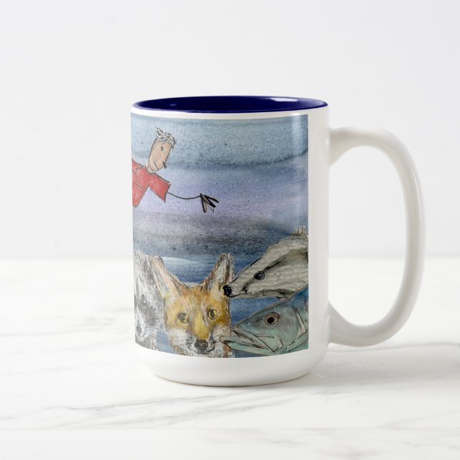 Mug (#1): Joanna Flying Over Animals (Right)