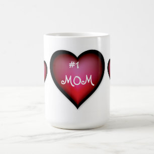 Mug/#1 Mum with Hearts Coffee Mug