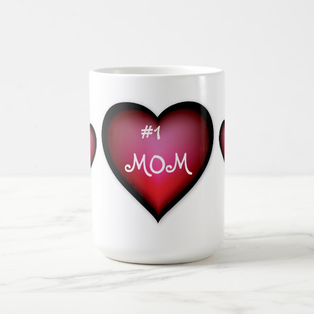 Mug/#1 Mum with Hearts Coffee Mug (Center)