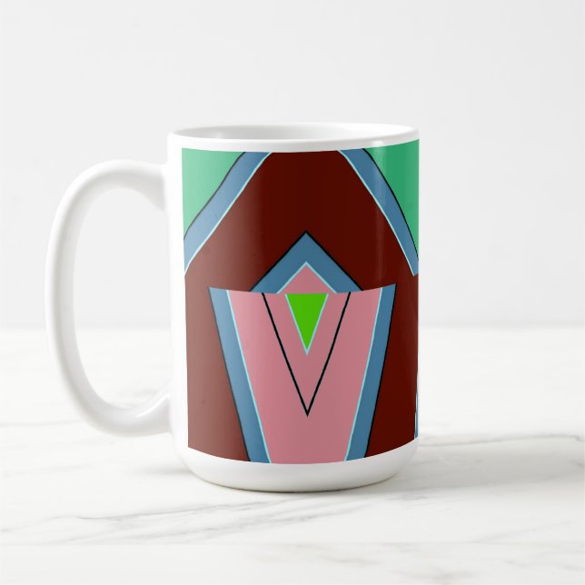 Mug, A classic multicolor seamless pattern design Coffee Mug (Left)