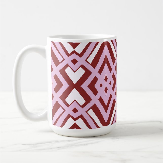 Mug, A vibrant multicolor geometric pattern design Coffee Mug (Left)