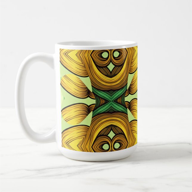 Mug, A vibrant multicolor seamless pattern design Coffee Mug (Left)