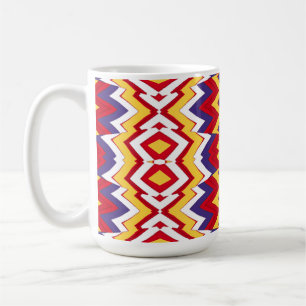 Mug, A vibrant multicolor zigzag pattern design Coffee Mug