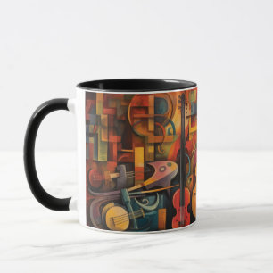 Mug abstract art Violins