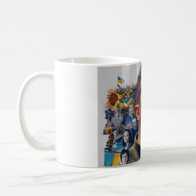Mug abstract art Zelensky (Left)