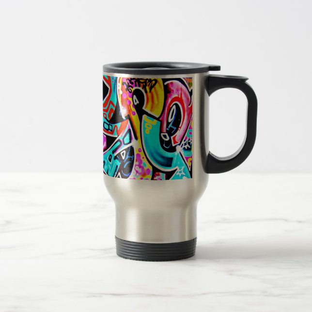 Mug-Abstract-Graffiti Gallery-1 Travel Mug (Right)