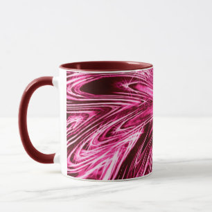 Mug Abstract Lines Purple Flower