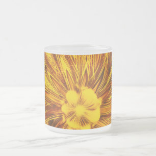 Mug Abstract Lines Yellow Flower