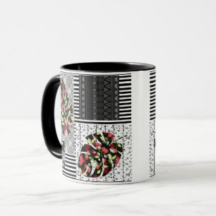 Mug Abstract patchwork quilting quilt retro vintag