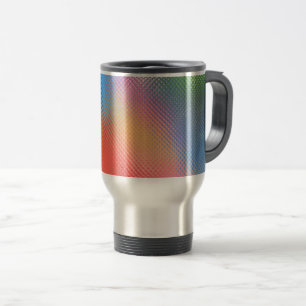Mug, "ABSTRACT RAINBOW COLORS" Travel Mug