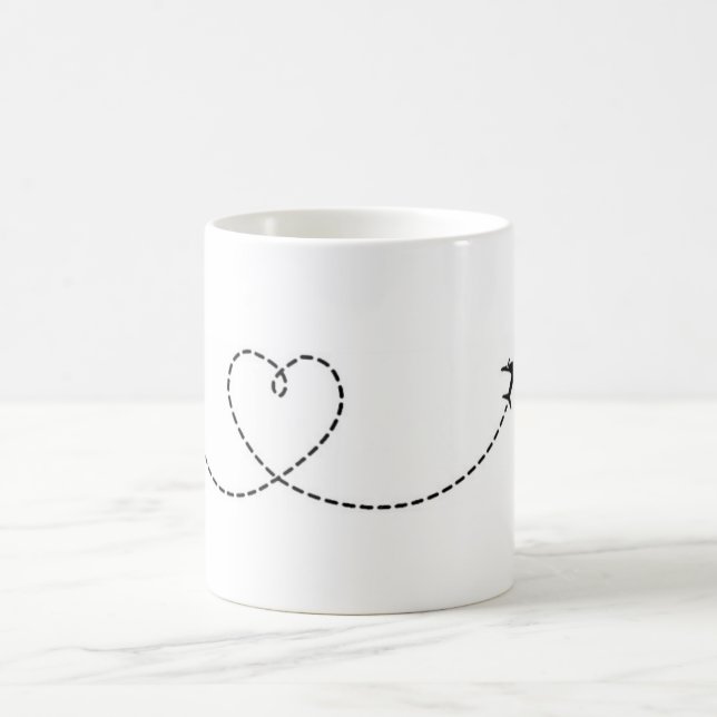 Mug Airplane Heart (Center)