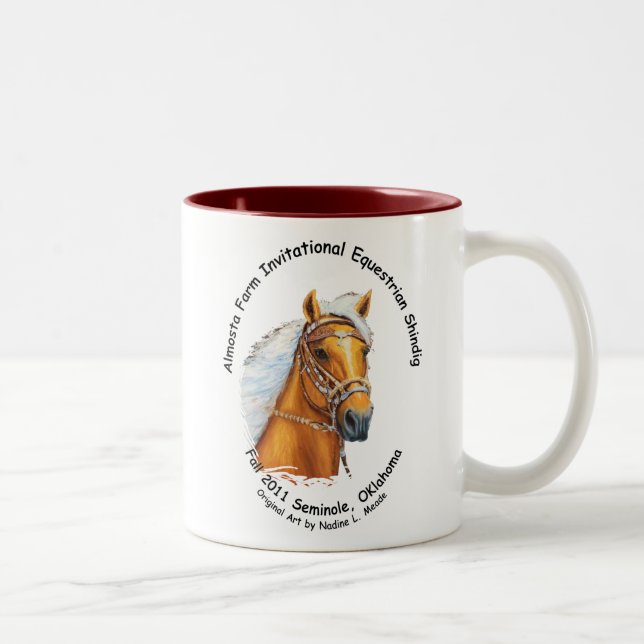Mug, Almosta Farm Shindig and Trail Ride, Fall 201 Two-Tone Coffee Mug (Right)