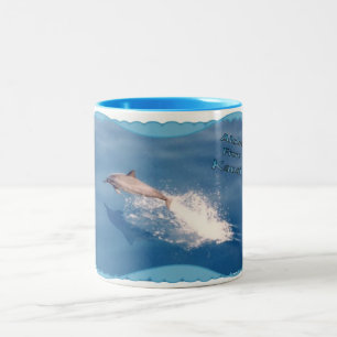 Mug-Aloha From Kauai Dolphin Two-Tone Coffee Mug
