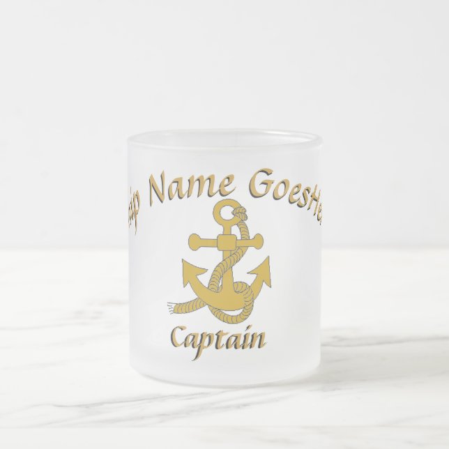 Mug - Anchor with Curved Text in Gold (Center)