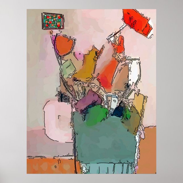 Mug and Flowers Poster (Front)