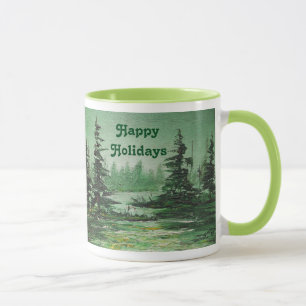 Mug Ann Hayes Painting Green Forest