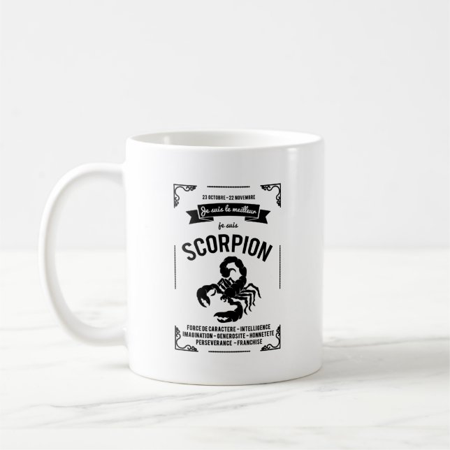 Mug astrological sign of the passionate: Scorpion (Left)