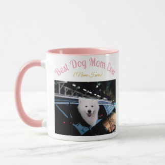 Mug - Best Dog Mom Ever Mug - Custom Photo & Name 