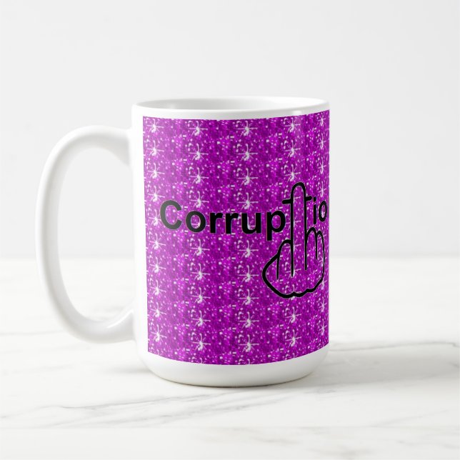 Mug Bird Flipping Corruption Sucks (Left)