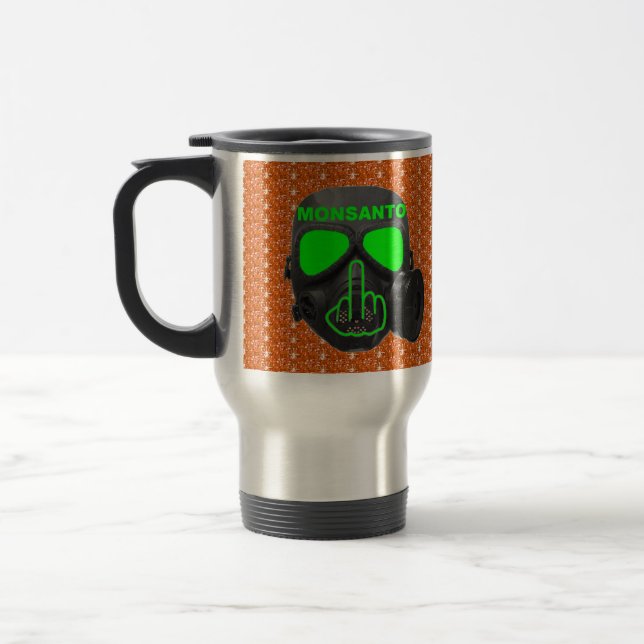 Mug Bird Flipping Monsanto Gas Mask Flip (Left)