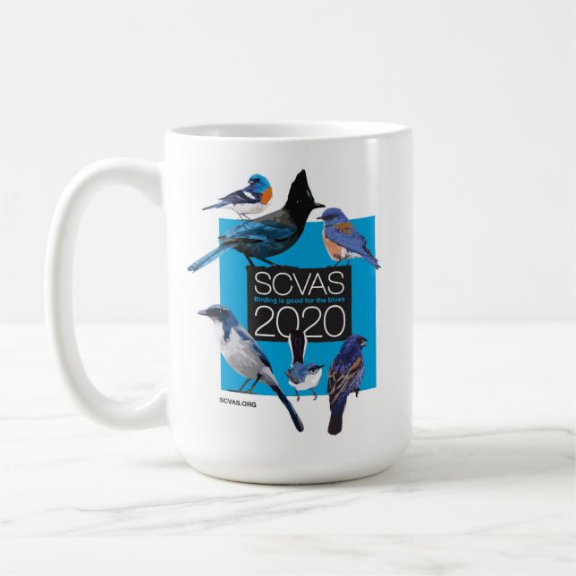Mug: Birding is Good for the Blues 2020 Coffee Mug (Left)