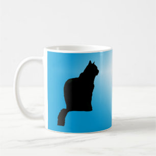 Mug - Black Cat Silhouette and Star