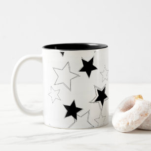 Mug Black & White Stars