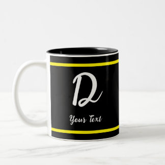 Mug Black with letter D