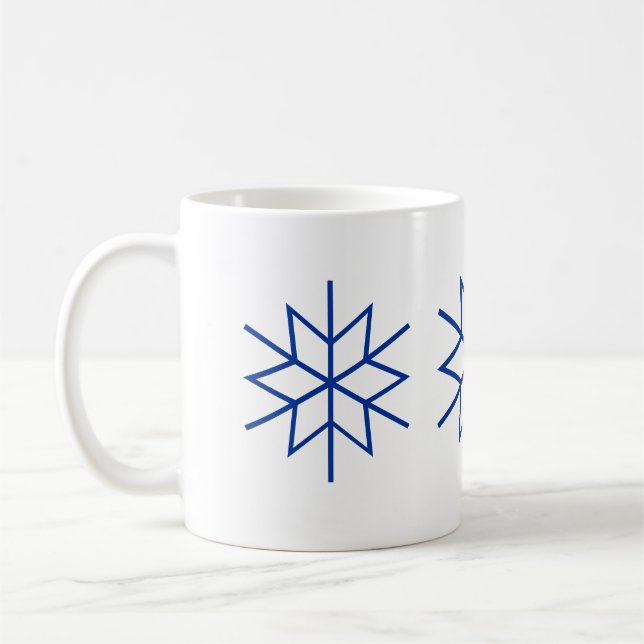 Mug - Blue Snowflakes (Left)