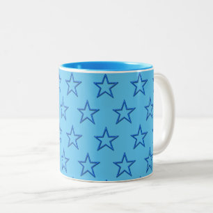 Mug - Blue Stars on Light Blue