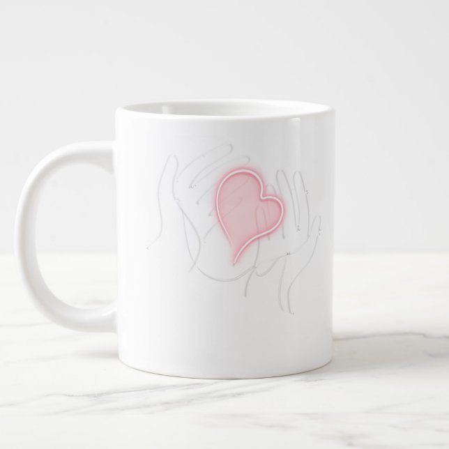 Mug, Bone China, WWC Regions + Heart Large Coffee Mug (Left)