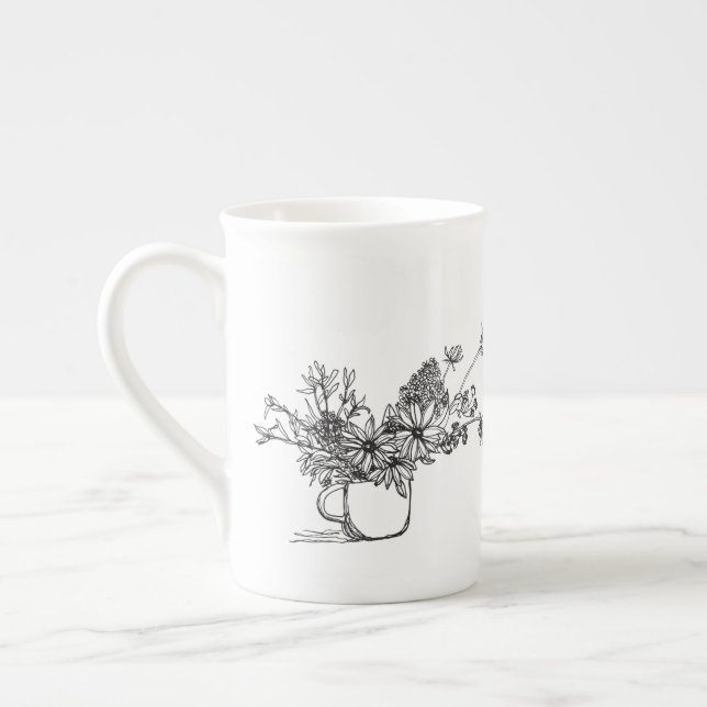 Mug Bouquet in Bone China (Left)
