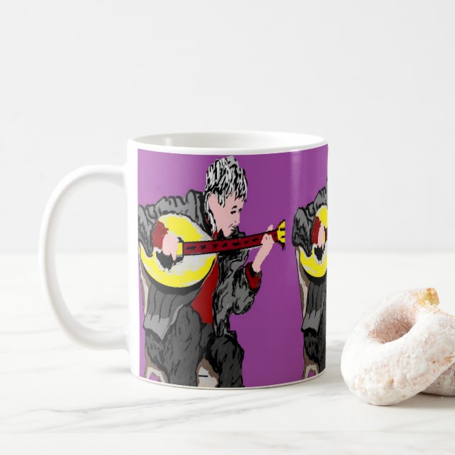 Mug Bouzouki Player (With Donut)