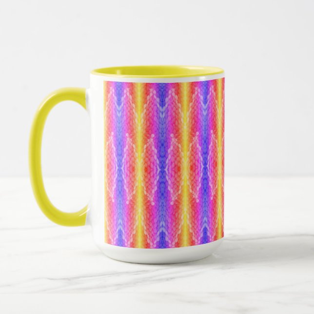 Mug - Bright Pastel Weave (Left)