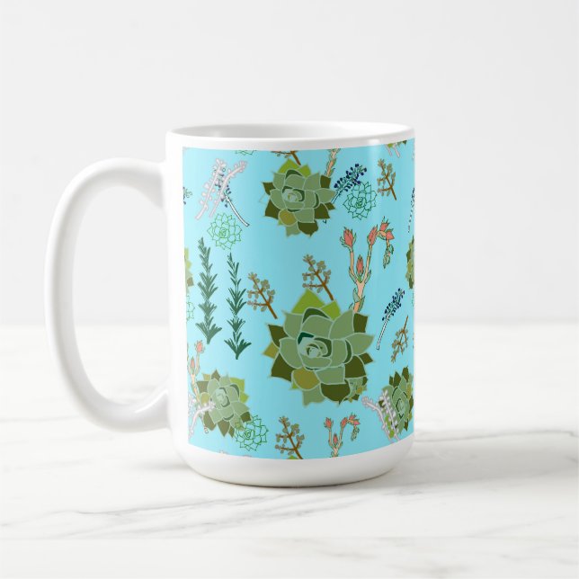 Mug called Liz's succulent garden (Left)