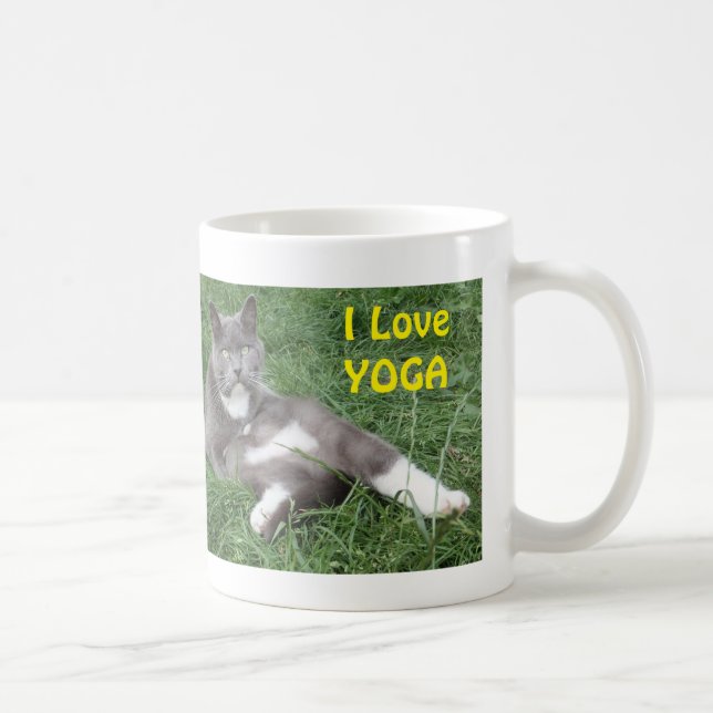 Mug Cat I Love Yoga (Right)