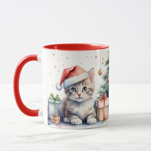 Mug Cat in Christmas mood. (Left)