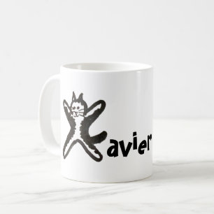 Mug - Cat Letter X with Name