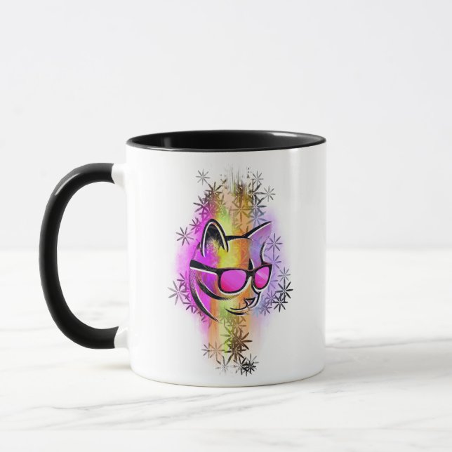 Mug cat sunglasses colors (Left)