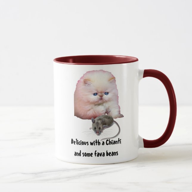 Mug / Cat / with Mouse / fava beans (Right)