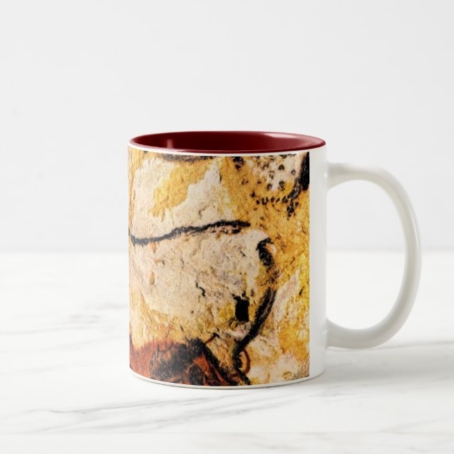 mug, cave, lascaux Two-Tone coffee mug (Right)