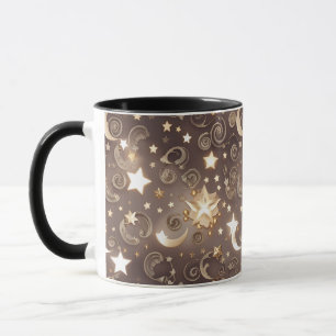 Mug - Champagne Gold Celestial Moon