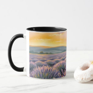 Mug Champs de Lavande au Coucher de Soleil – Tasse