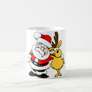 Mug   Christmas   Santa And Reindeer