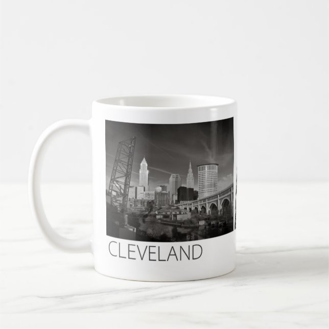 Mug - Cleveland black & white #1 (Left)