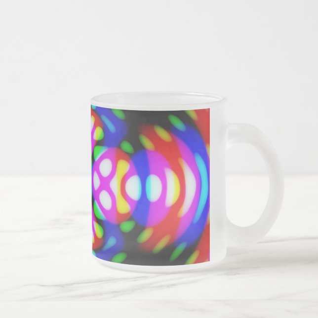 Mug Coffee Drinking Cup, Trippy Abstract Colourful (Right)