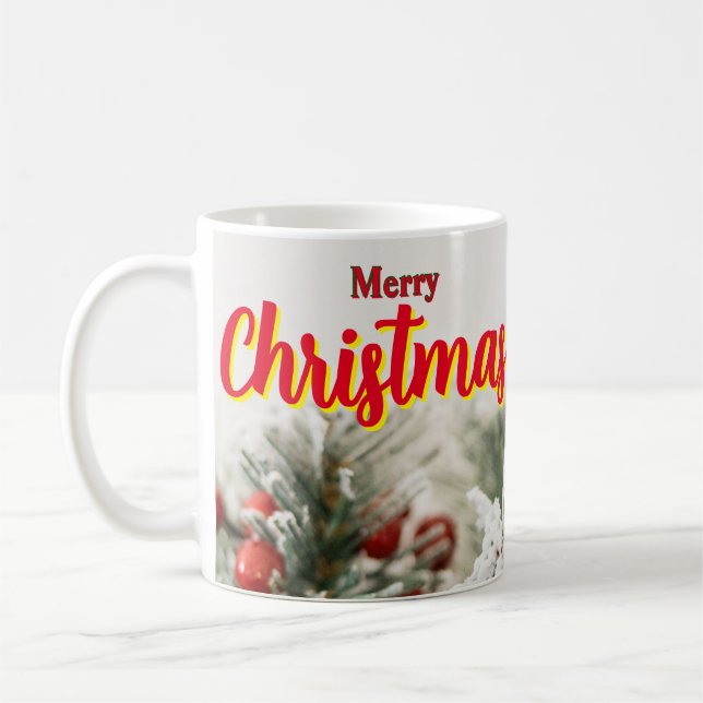Mug Coffee merry christmas Venezuela, customisable (Left)