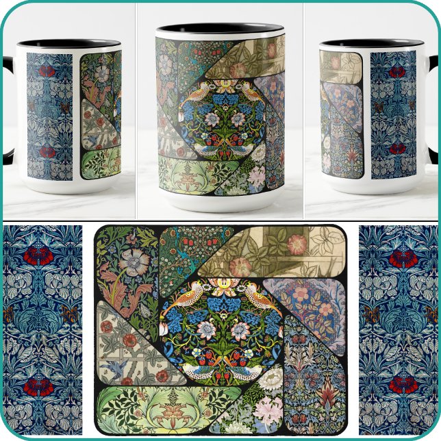 MUG - Collage + 2 Side Images: William Morris Art (Creator Uploaded)