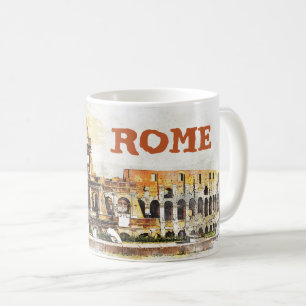Mug Colosseum Rome Building Arena Stadium Art Draw