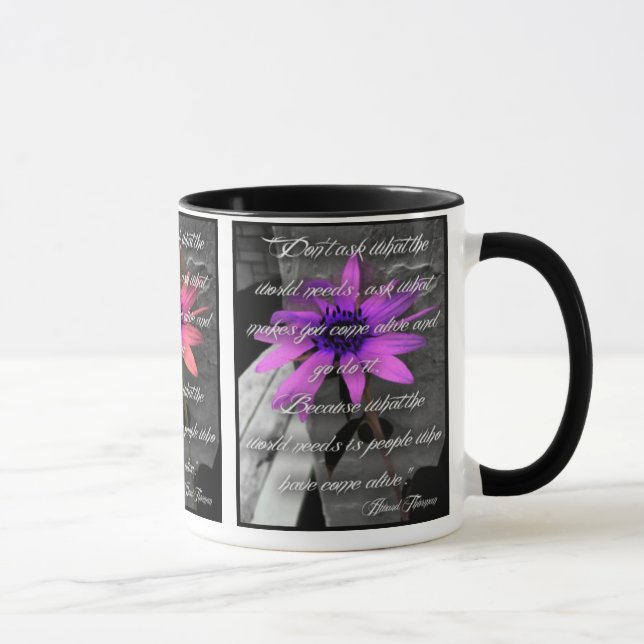 Mug Colour Sunflowers "Go Do It" Quote (Right)